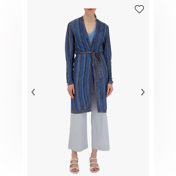 Veronica Beard Jeanne Light Blue Linen Blend Crop Wide Leg Pants 6 nautical crop - Picture 2 of 15